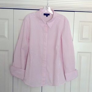 Lane Bryant Buttoned Blouse with French Cuffs